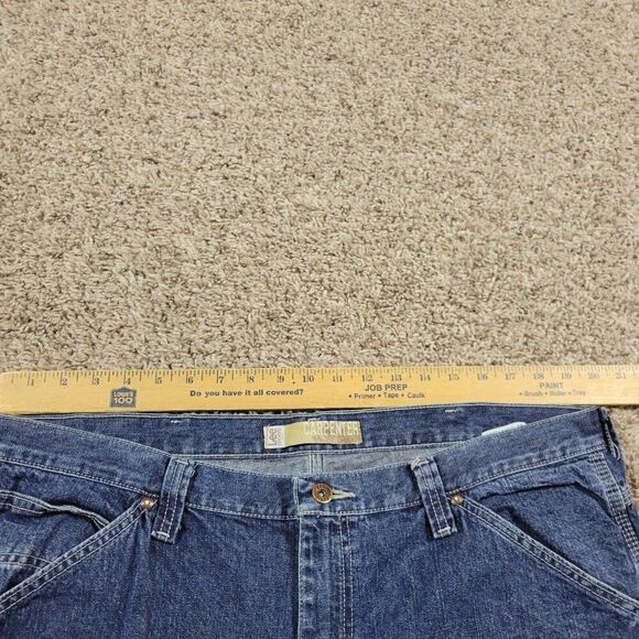 Wrangler Carpenter Jeans Mens 40x30 Dungarees Denim Utility Workwear - Picture 2 of 8